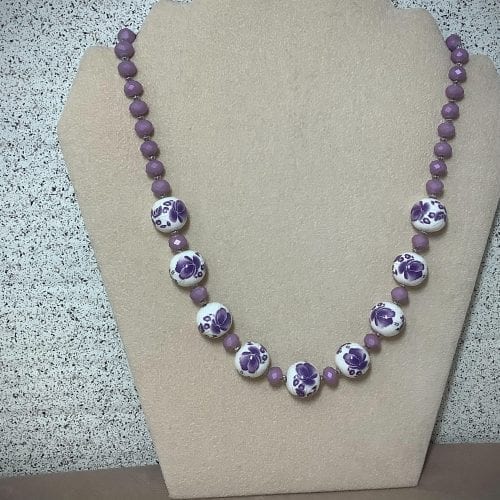 Cindy Larsen Traditional Indian Flair Purple Necklace
