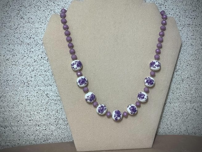 Cindy Larsen Traditional Indian Flair Purple Necklace