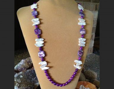 28. Electric Purple Potato and White Biwa Pearls $54.95 28. Electric Purple Potato and White Biwa Pearls