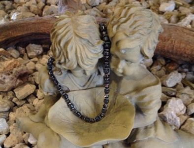 4. Hematite Barrels w/Swarovski Crystals & Rhinestones $44.95 Cindy Larsen Design Necklace