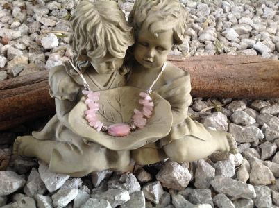 2. Rose Quartz Hawaiian chips with Pink Opal $29.95 - SOLD Cindy Larsen Design Necklace