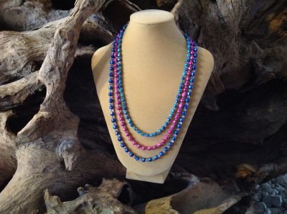 29. Triple-Strung Faceted Pearls with Swarovski Crystals - $59.95 - SOLD 29. Triple-Strung Faceted Pearls with Swarovski Crystals