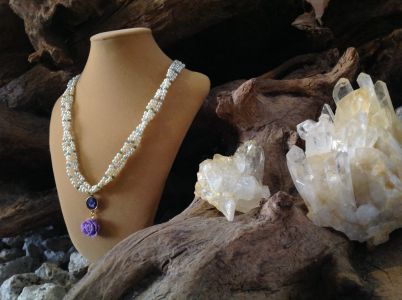 24. Tiny Pearls and Swarovski Crystals with Flower $44.95 24. Tiny Pearls and Swarovski Crystals with Flower